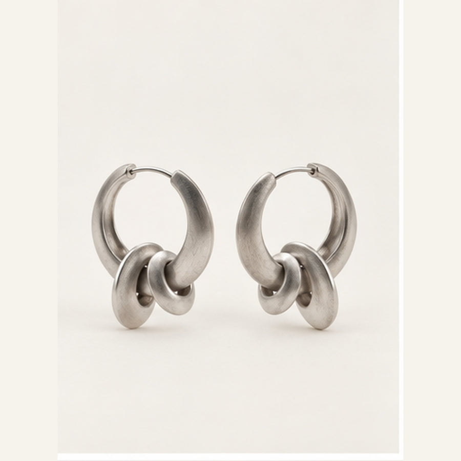 Knot Hoop Studs