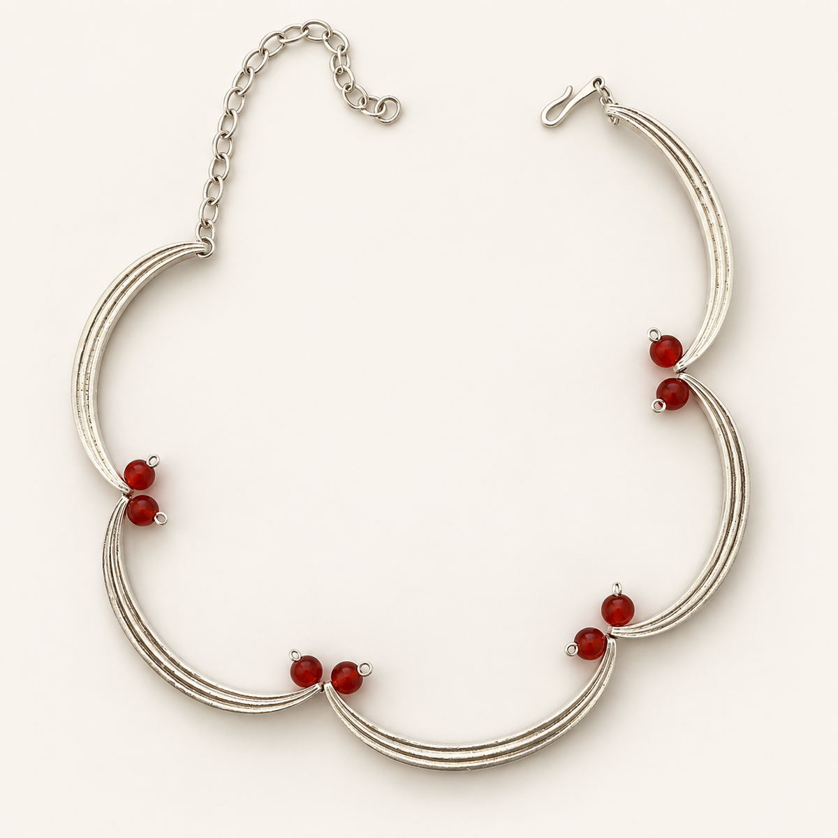 Crimson Arc Necklace