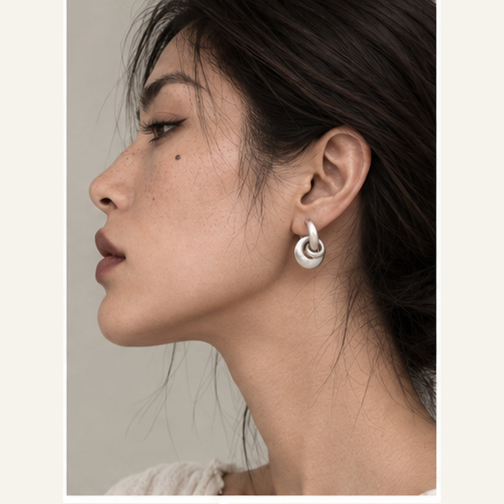 Knot Hoop Studs
