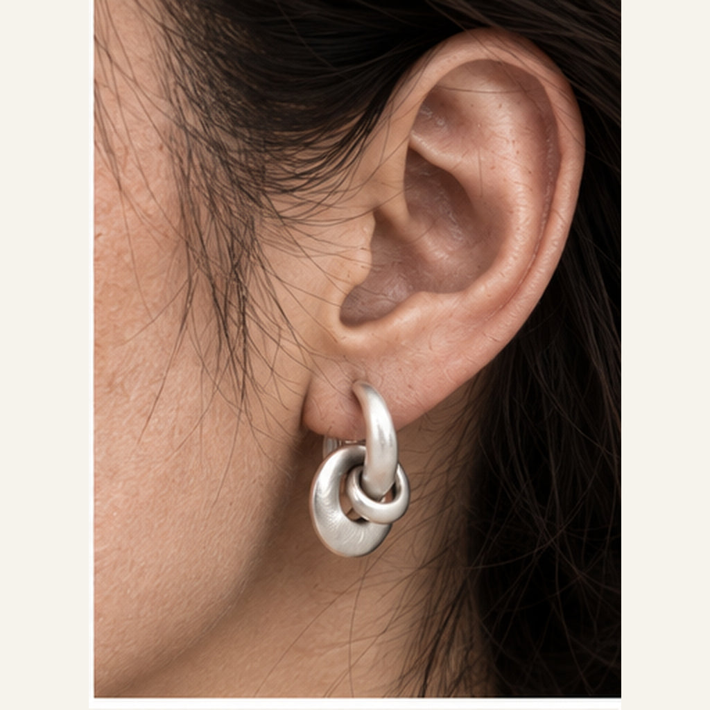 Knot Hoop Studs