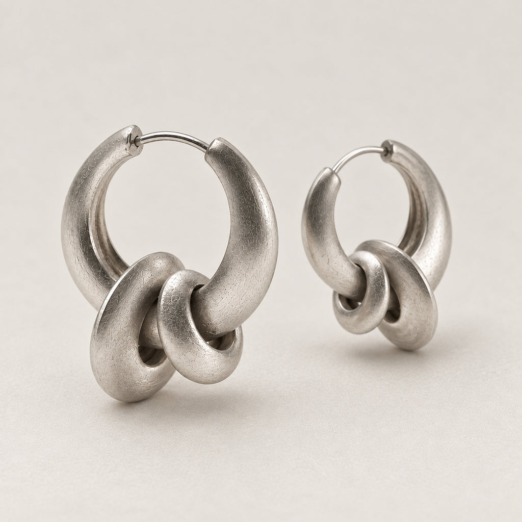 Knot Hoop Studs