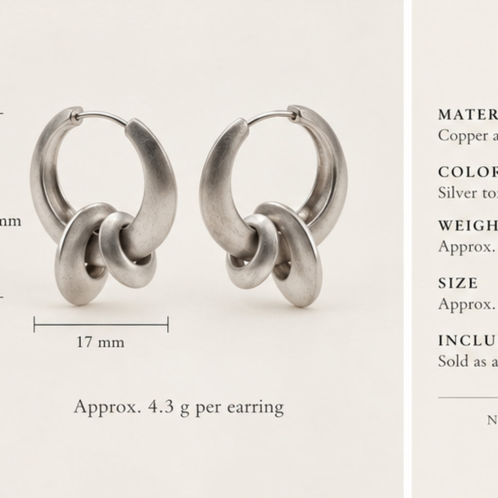 Knot Hoop Studs