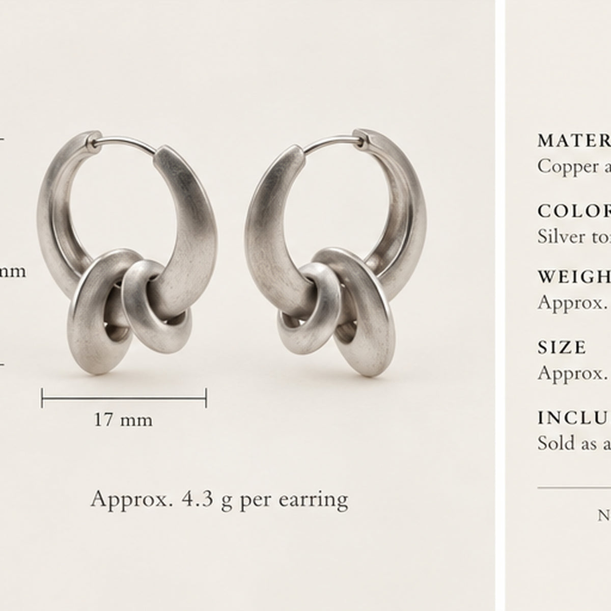 Knot Hoop Studs