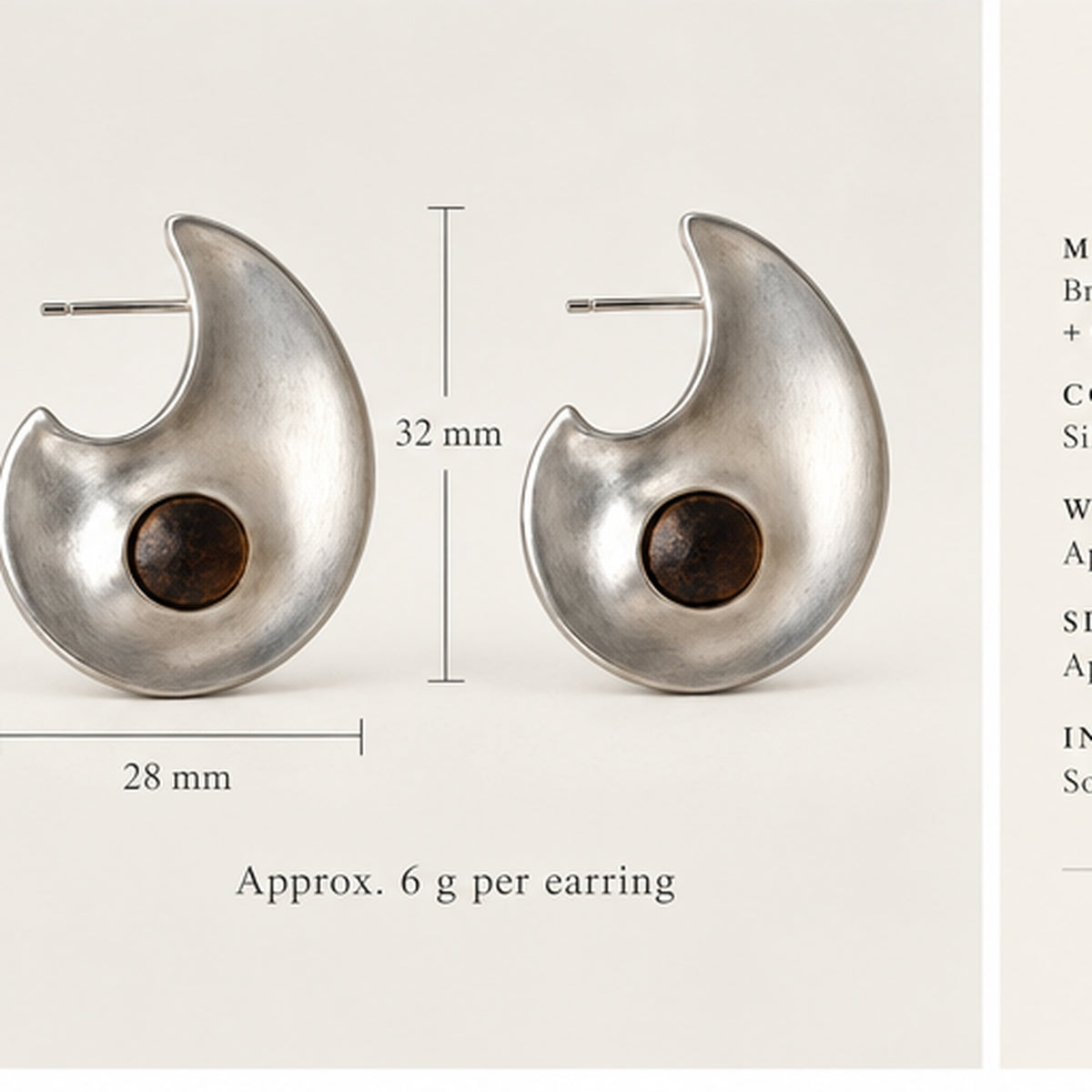 Luna Stone Studs