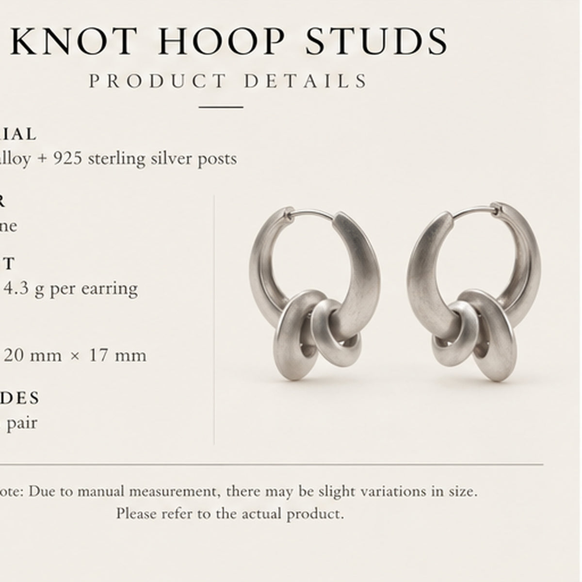 Knot Hoop Studs