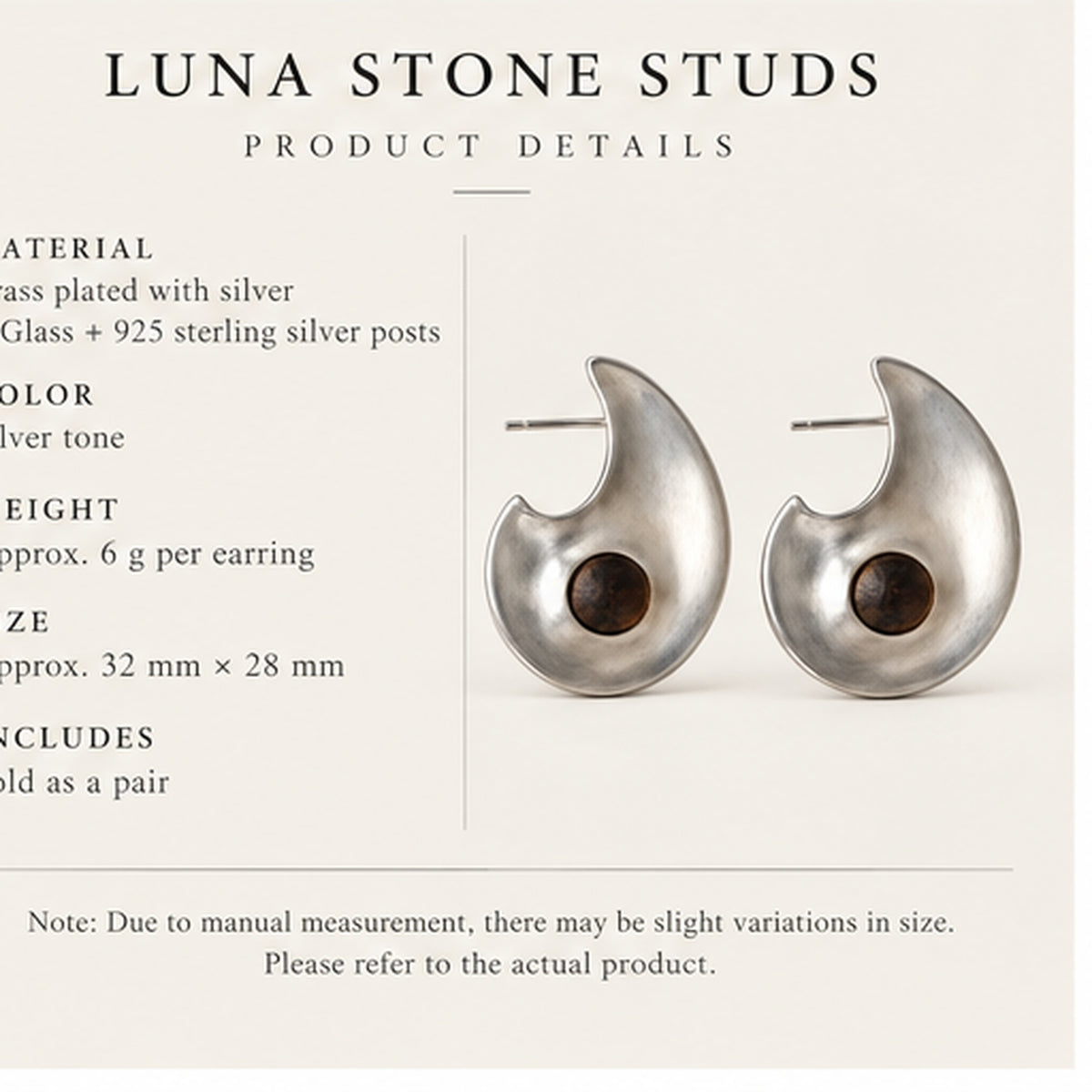 Luna Stone Studs