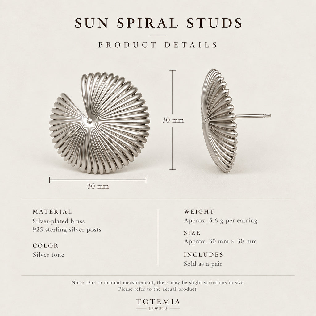 Sun Spiral Studs