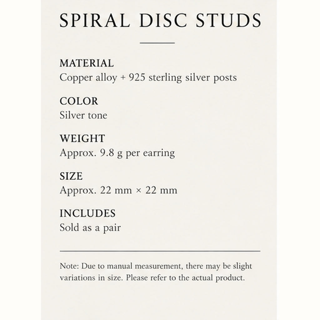 Spiral Disc Studs